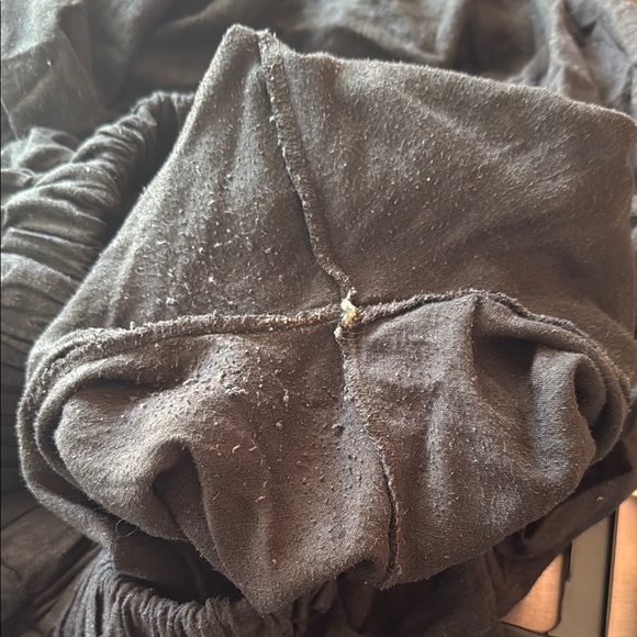 Linen Black Palazzo Wide Leg Pants - Picture 10 of 10